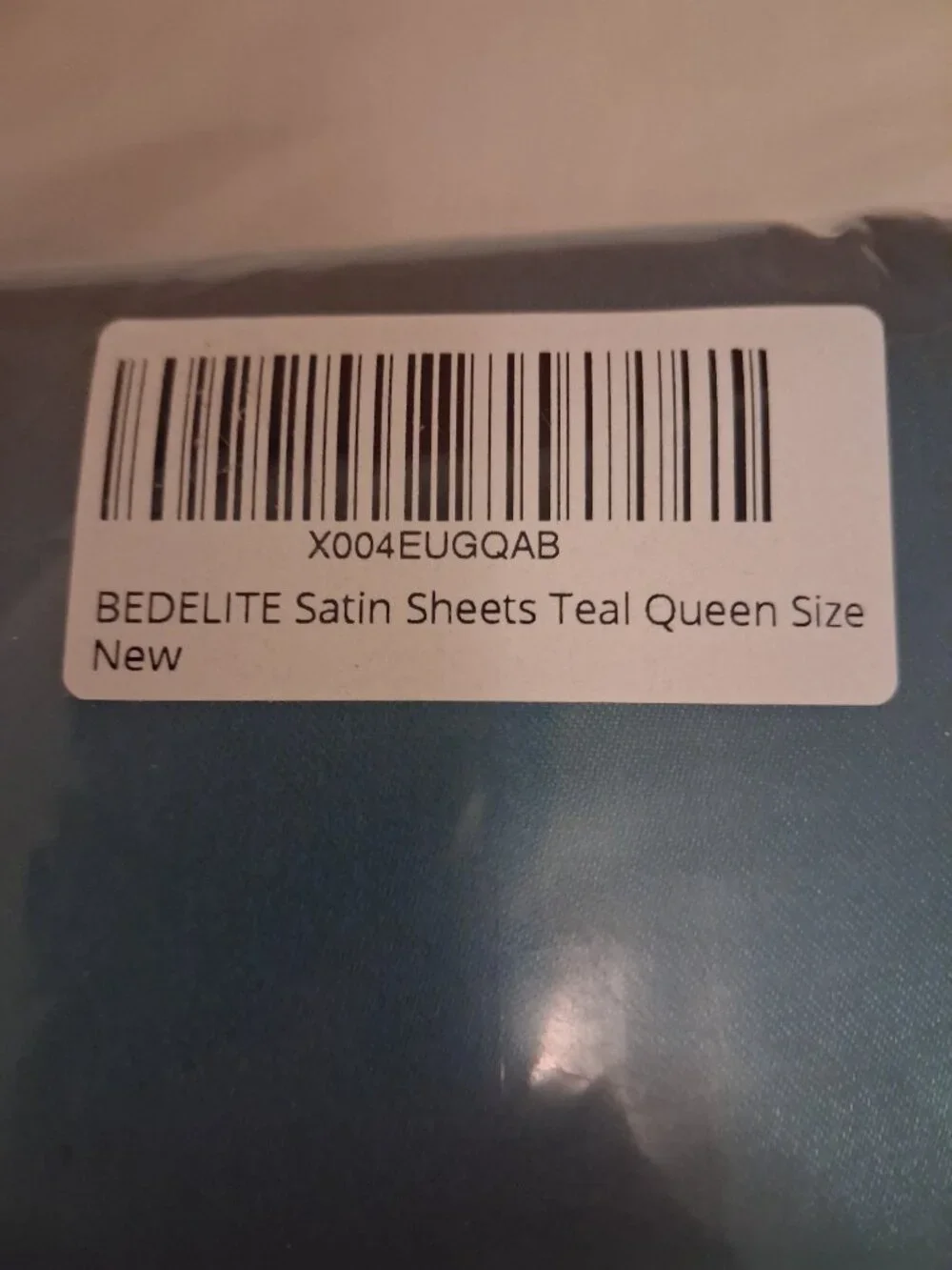 BEDELITE Satin Sheet Set Queen Teal 4-Piece 100% Polyester NWT